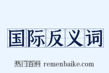 国际反义词是什么意思的图片